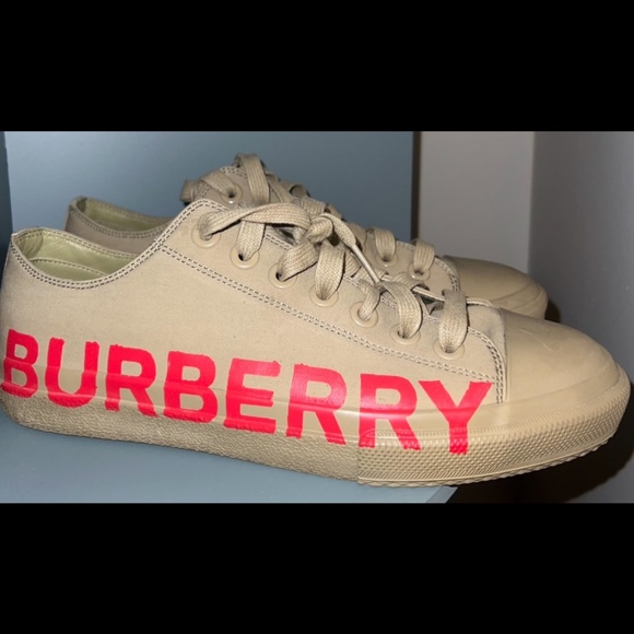 Burberry Shoes - Burberry Beige Canvas Low Top Sneakers